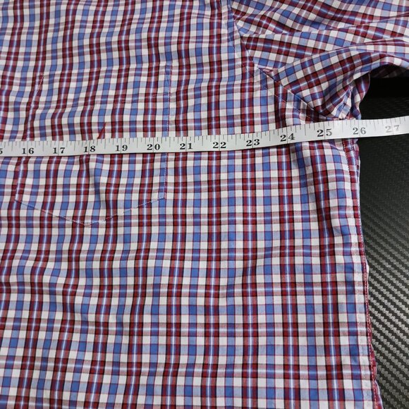 Nautica A Bit Trimmer Red/White/Blue Plaid Button-up Shirt Size XXL - Picture 7 of 8